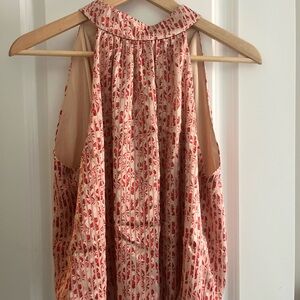 Alice + Olivia Red Floral Blouse